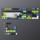 Blue Green Graffiti 104+22 PBT Dye-subbed Keycaps Set Cherry Profile for MX Switches Mechanical Gaming Keyboard